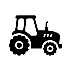 Tractor icon isolated on white background.