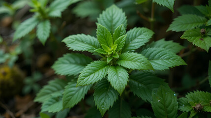 green wintergreen plant