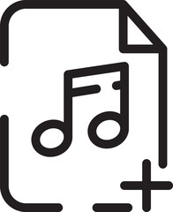 Minimalist Line Art of a Document Design in Black Outline