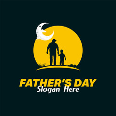 Happy Father's Day logo design Template