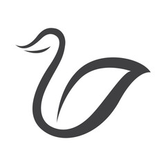 Swan Icon Template Vector Illustration