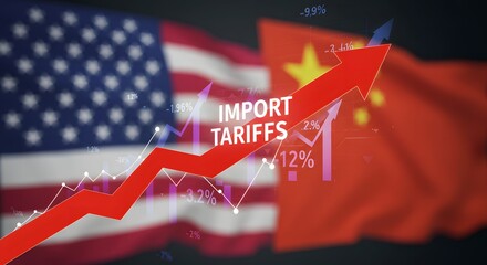 USA and China Trade War Increasing Import Tariffs and Economic Impact