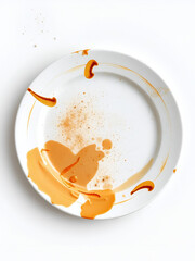 dirty empty plate