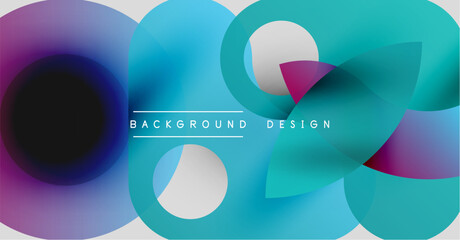 Abstract fluid shapes overlap. Colors blendpurple, blue, teal. Modern design element for backgrounds, presentations. Simple, clean aesthetic.