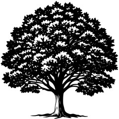 vector tree silhouette
