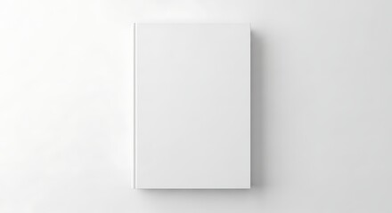 Naklejka premium White Hardcover Book Standing Mockup – Front View on White