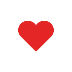 red heart isolated on white