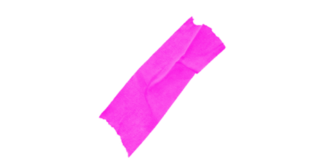 A pink rectangle shape with pixelated edges diagonally placed on a black background in a simple design
