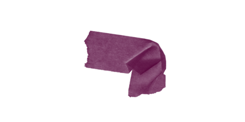 A purple l shaped object on a black background with a slight pixelated appearance in the center frame