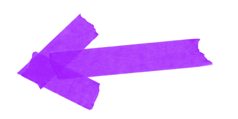 A purple arrow pointing to the left on a black background with slightly jagged edges visible in the image