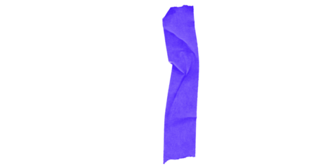 A vertical blue shape against a black background with slight variations in the edges of the shape
