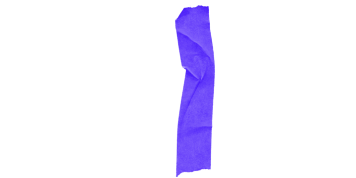 A vertical blue shape against a black background with slight variations in the edges of the shape