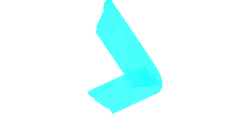 A bright cyan l shaped object against a black background with a slight isometric perspective view