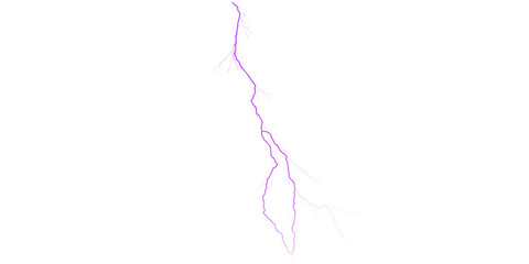 A striking image of a vibrant purple lightning bolt against a stark black background creating contrast