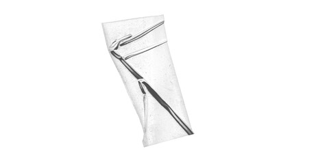 A dark gray abstract shape with geometric lines and textures on a black background is visible here