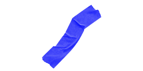 A blue shape diagonally oriented on a black background with slightly blurred edges and pixelated texture