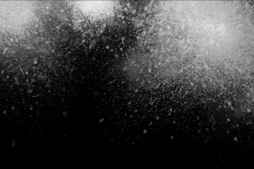 Abstract monochrome dust particles creation, evoking a sense of mystery.