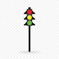 Road signal, traffic control symbol or sign clip art vector illustration on transparent background