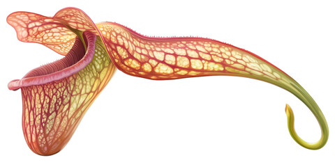 Pitcher Plant Isolated Highly Detailed on Transparent Background