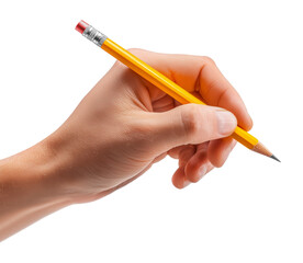 Left Hand Holding Pencil for left handed day Isolated on Transparent Background PNG
