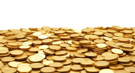 Gold Coins Field Footer Isolated on Transparent Background PNG
