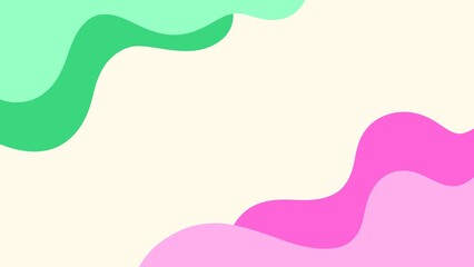 Abstract background with pink and green aesthetic waves