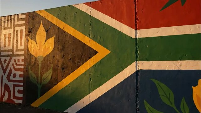 Abstract Mural Art Tribute on Concrete Wall - National Women's Day