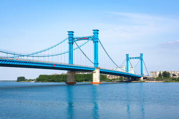 Aerial view of  Xiangyang Ancient  city in Hubei, on the Han River, built in Western Han Dynasty.The scenic views of Xiangyang's numerous bridges.