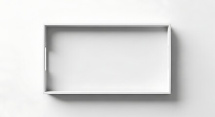 White Serving Tray Mockup – Top View Isolated on White Background

