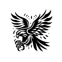 Stylized Black Eagle Talon Attack Graphic.