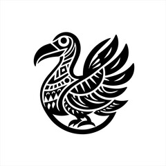 Obraz premium Stylized Tribal Bird Tattoo Design.