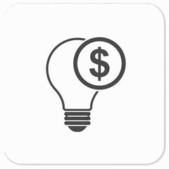 Conceptual Lightbulb with Dollar Sign, Representing Financial Ideas and Innovation
