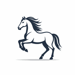 Obraz premium Majestic Running Horse Silhouette Design