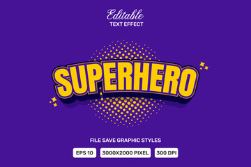 Premium super hero text effects can be edited again, suitable poster, template white background.