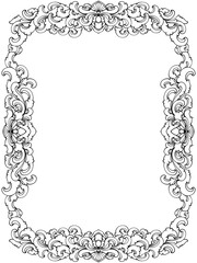 frame with floral ornament