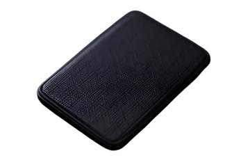 Sleek Dark Textured Card Holder with Subtle Cross-Hatched Pattern on a Black Background