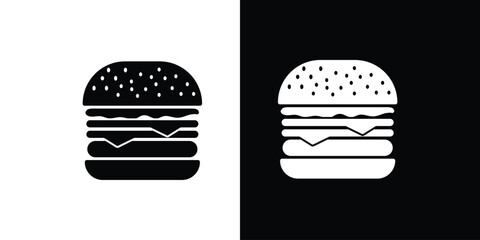 Burger Icon Vector Illustration Logo Template. hamburger sign and symbol.