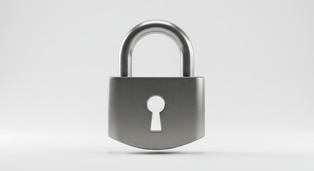 Naklejka premium Sleek metal padlock symbolizing safety, security, and protection against vulnerabilities and threats