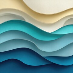 Obraz premium Abstract layered waves of pastel colors