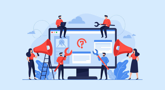 Team of professionals providing website development technical support and digital marketing services for business growth