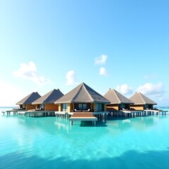 Stylish and luxurious overwater villa