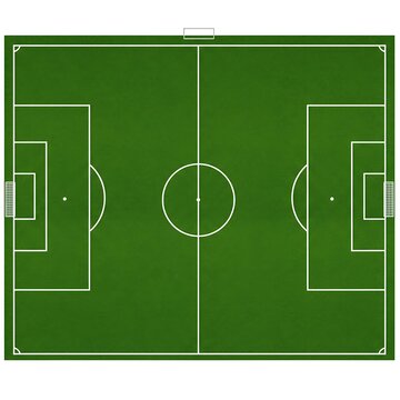 サッカー場 俯瞰図 緑の芝生