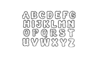 Obraz premium hand drawn alphabet