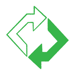 Illustration of a rotating arrow