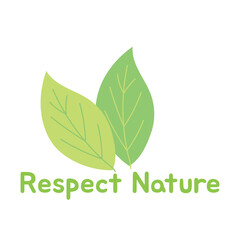 Respect Nature Sticker Illustration 