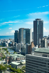 Naklejka premium Urban Landscape of Osaka