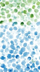 Abstract watercolor circles in serene indoor studio setting
