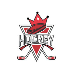 Hockey Ice Team Club Tournament Logo Template Vector