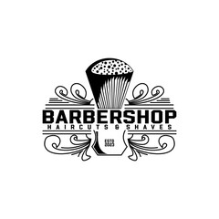Vintage Barbershop Logo Vector Template