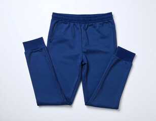 Blue Jogger Pants on White Background for Fashion and Comfort